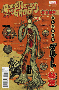 Rocket and Groot #1 Retail Incentive Superlog Variant