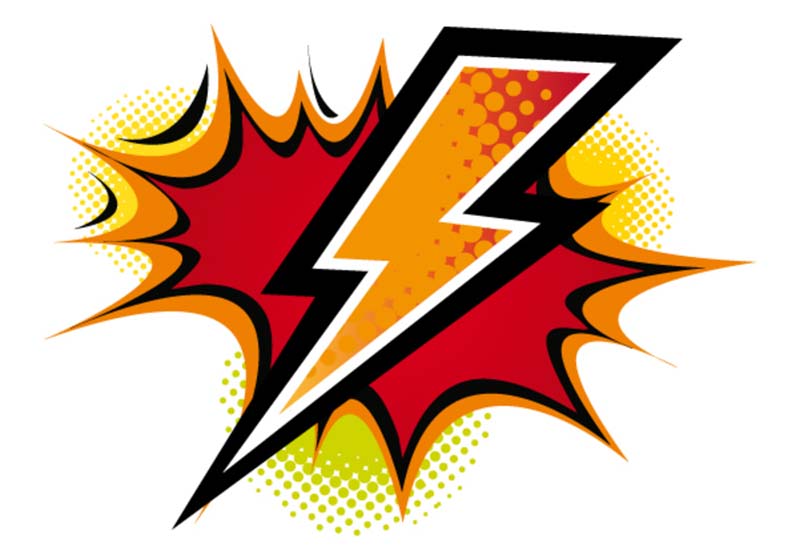 Comic flash. Vector